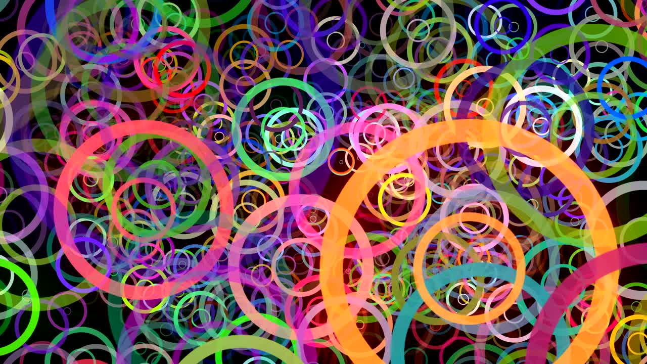 날아다니는 다채로운 반지