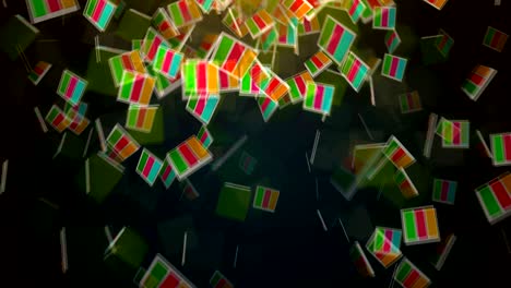fondo abstracto con bloques que caen