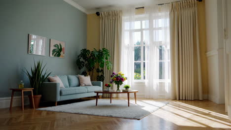 ein modernes und gemütliches wohnzimmer