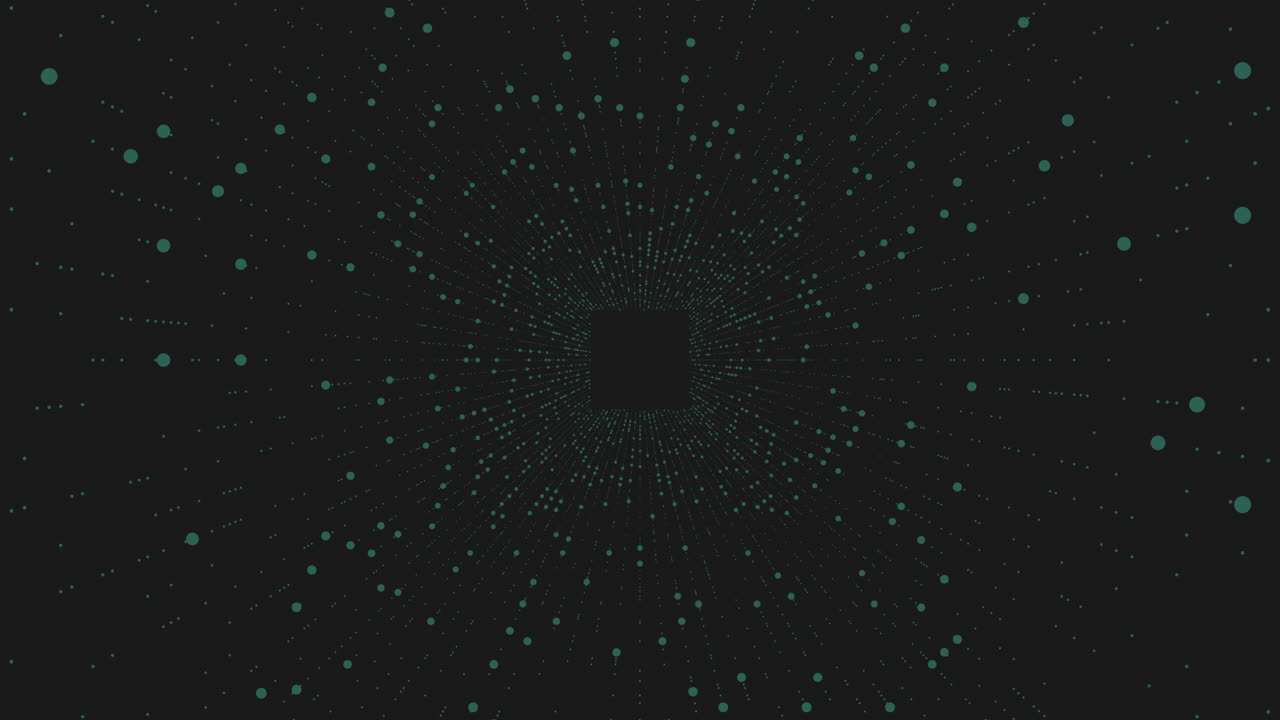 Vertigo rainbow futuristic neon cube with lines and glitters in dark galaxy