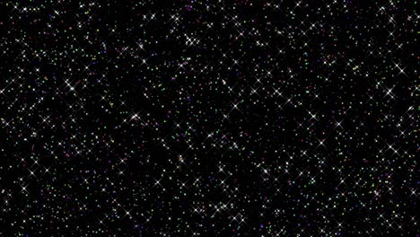 4k colorful glitter stars. looped overlay