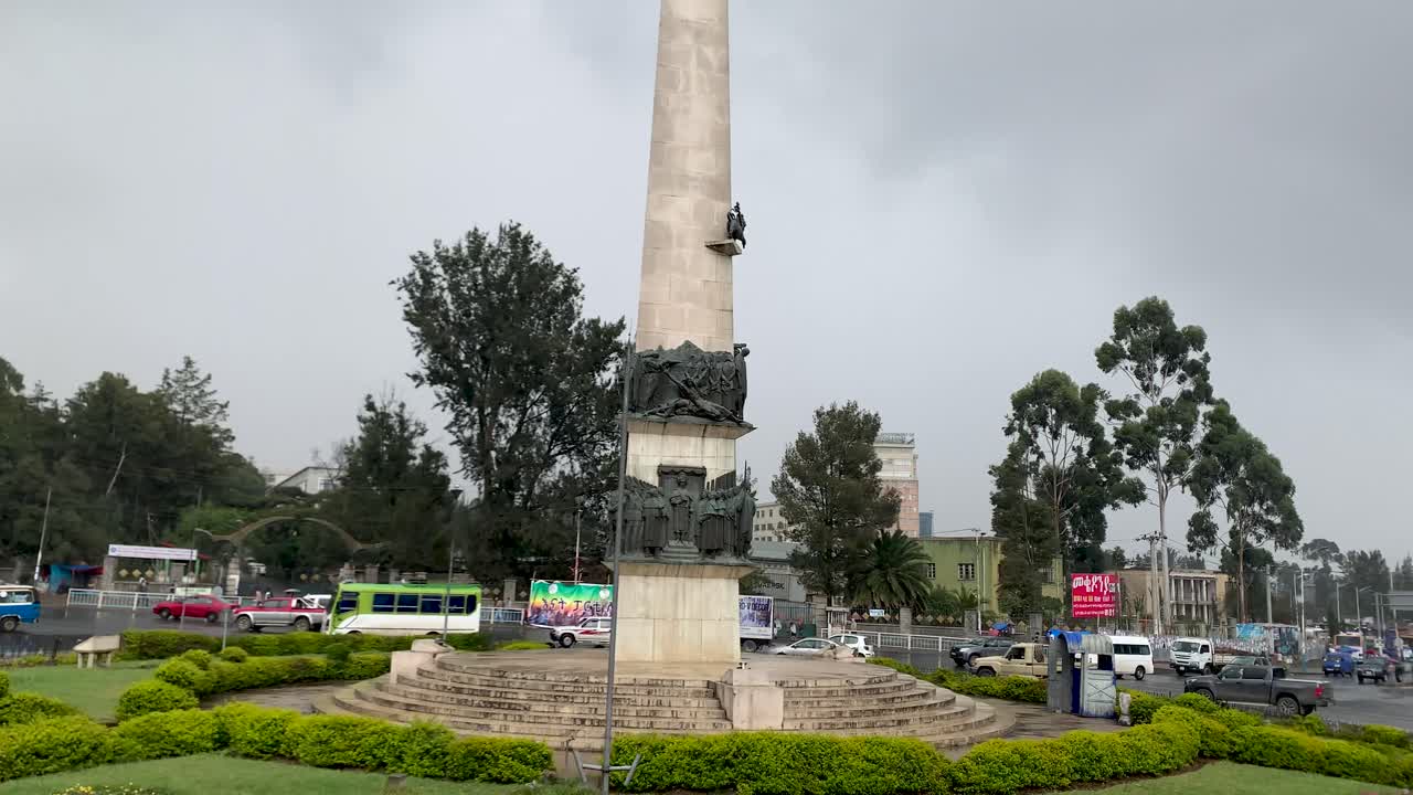 One of the beautiful roundabout in Addis ababa Ethiopia called sedest kilo (6 kilo) show the advancement the the artistic taste of the Ethiopian people.