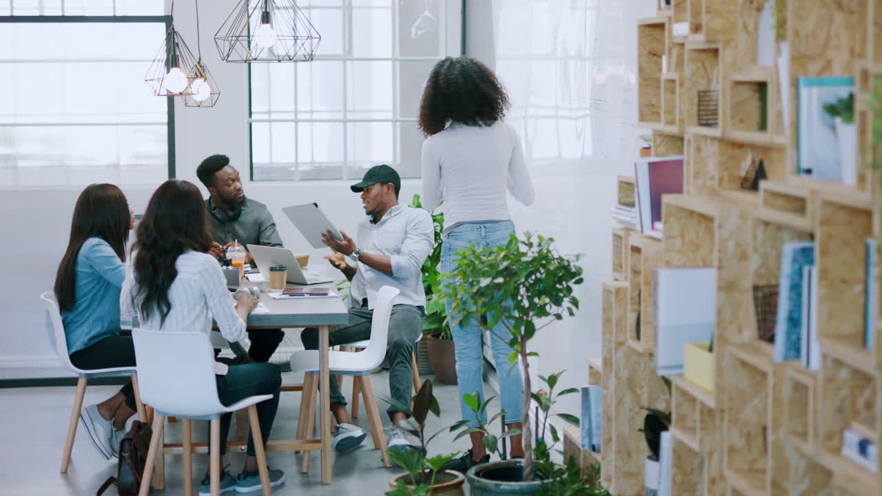 Business Meeting in Modern Office