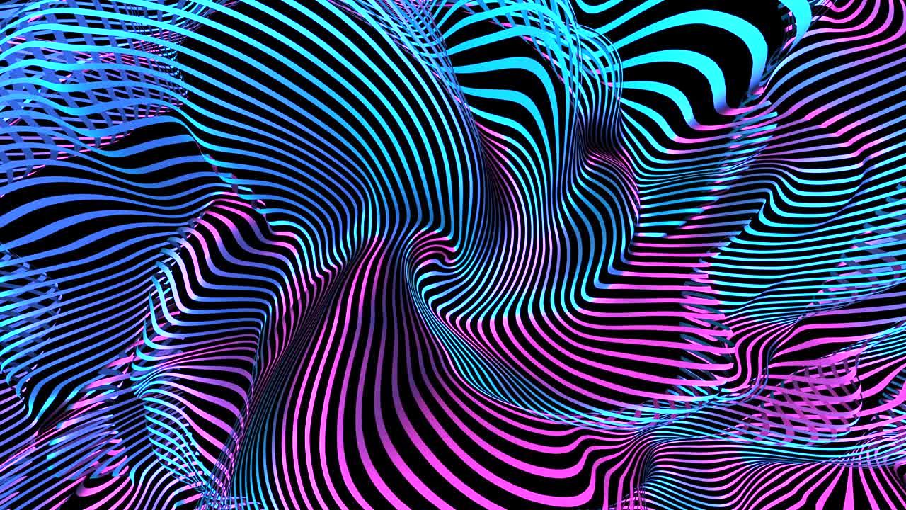 fondo de neón con colores líquidos fluorescentes. ultravioleta abstracto azul, púrpura, color rosa. animación en bucle con alpha chanel 4k