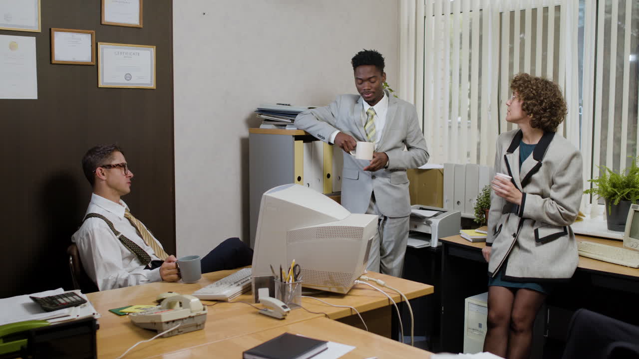 빈티지 사무실.