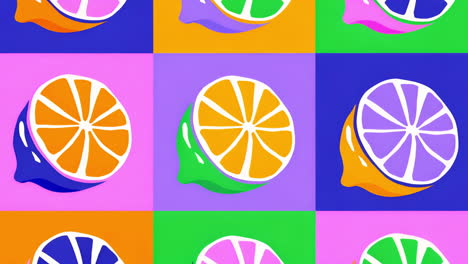 abstract colorful fruit slices pattern