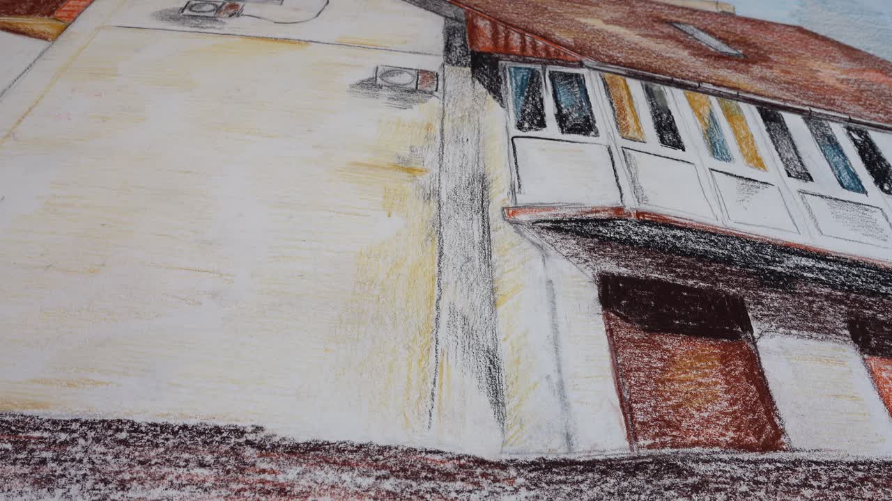Disegno della casa. Riprese in movimento.