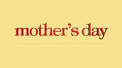 celebrate mothers day bold black text on vibrant yellow background