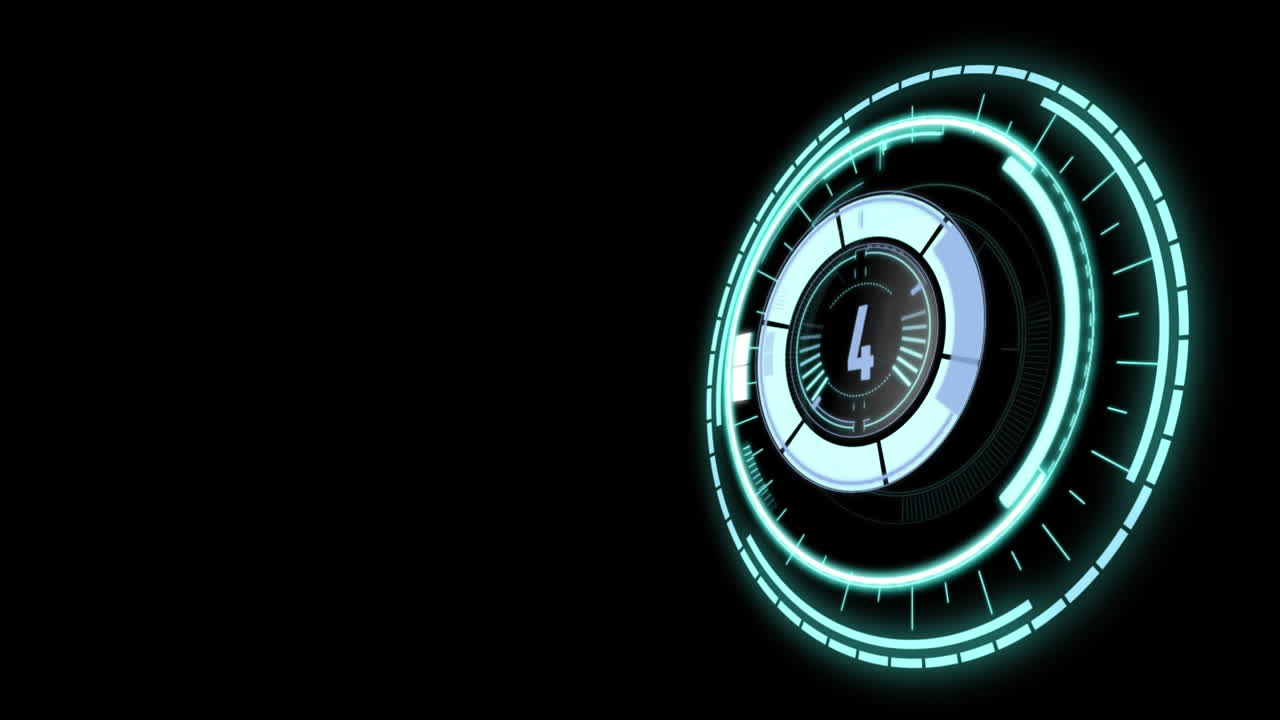 Countdown on black background