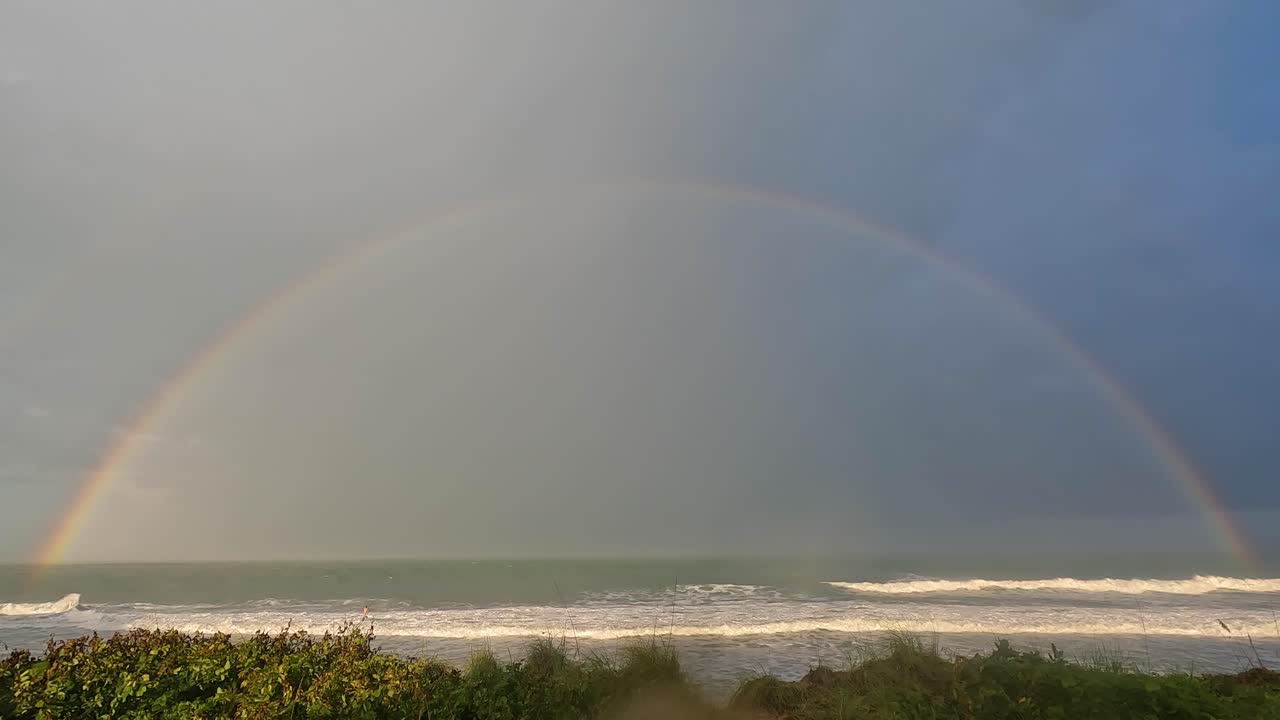 arcoiris en la playa, florida, estados unidos