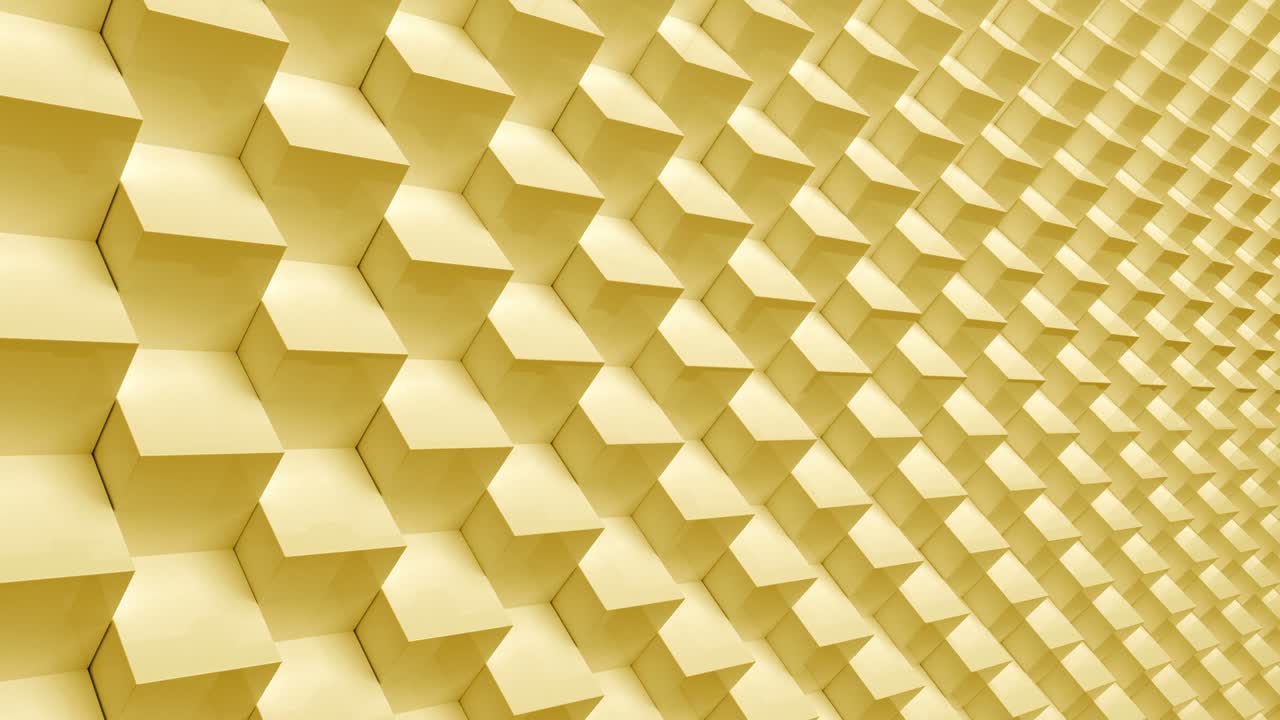 Yellow Abstract Looped Cubic Endless