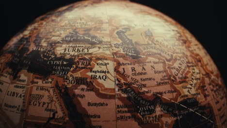 vintage world globe detail