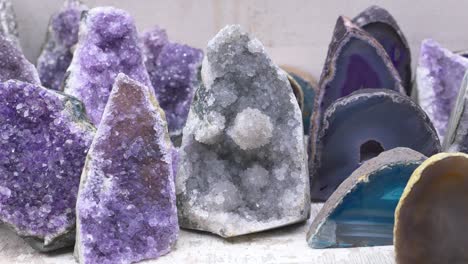 cristales de ametista y ágata