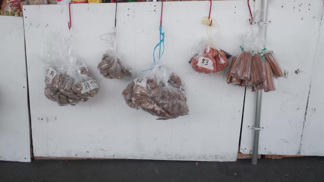 Bags of Hispanic food  ingredients