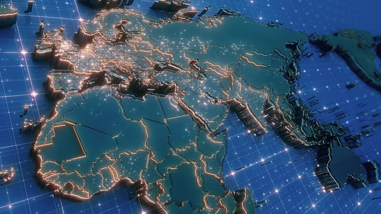 потрясающая 3d-анимация карты