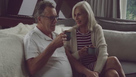 senior couple at home