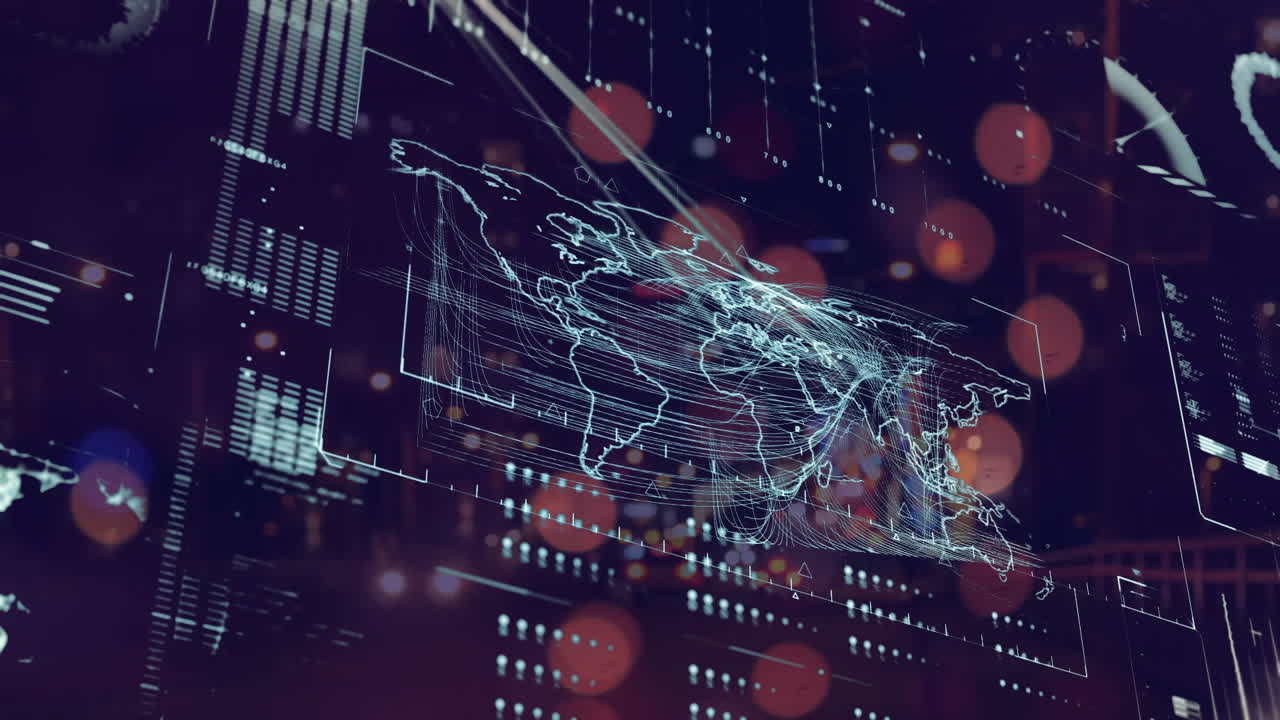 Animation of data processing over spots