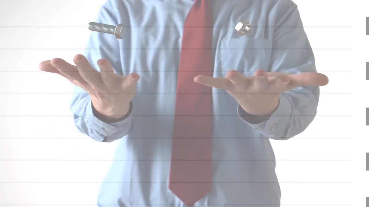 ⁇ 색 배경 에  ⁇  과 볼트 를 던지고 잡는 사업가 의 애니메이션