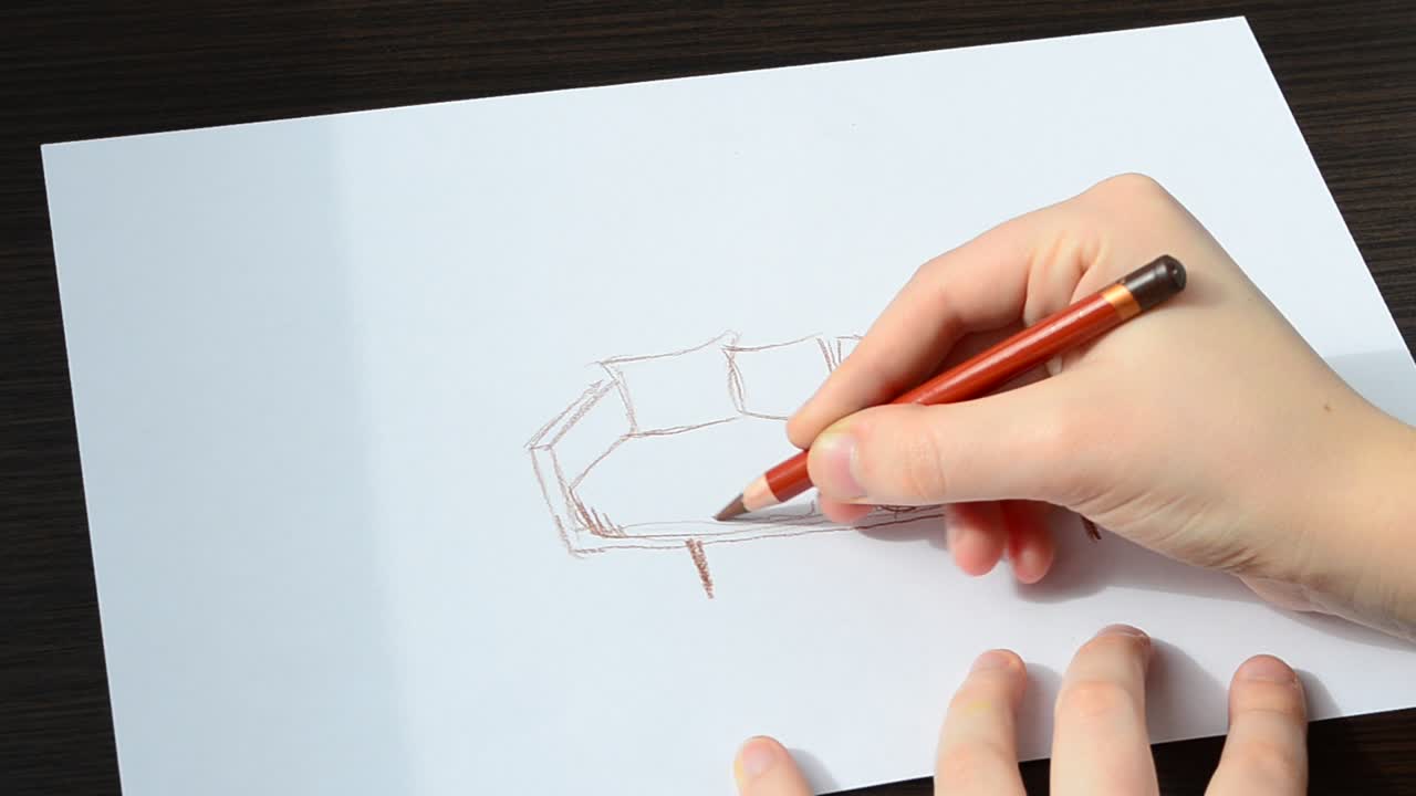 We draw a sofa. We draw picture