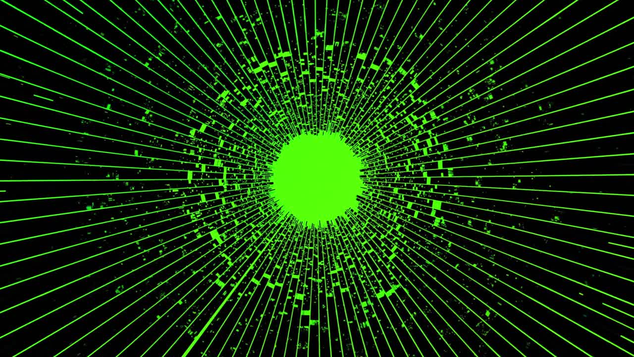 Abstract Green and Black Geometric Pattern