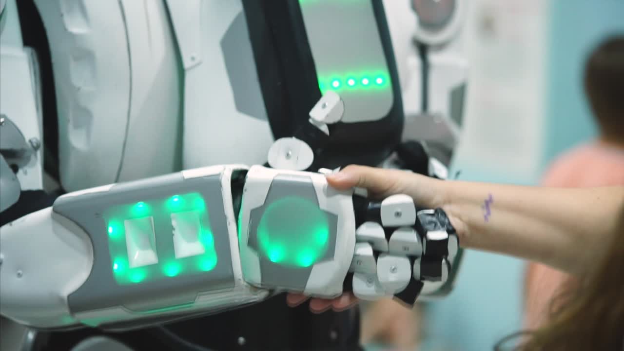 Robot interacting with a child