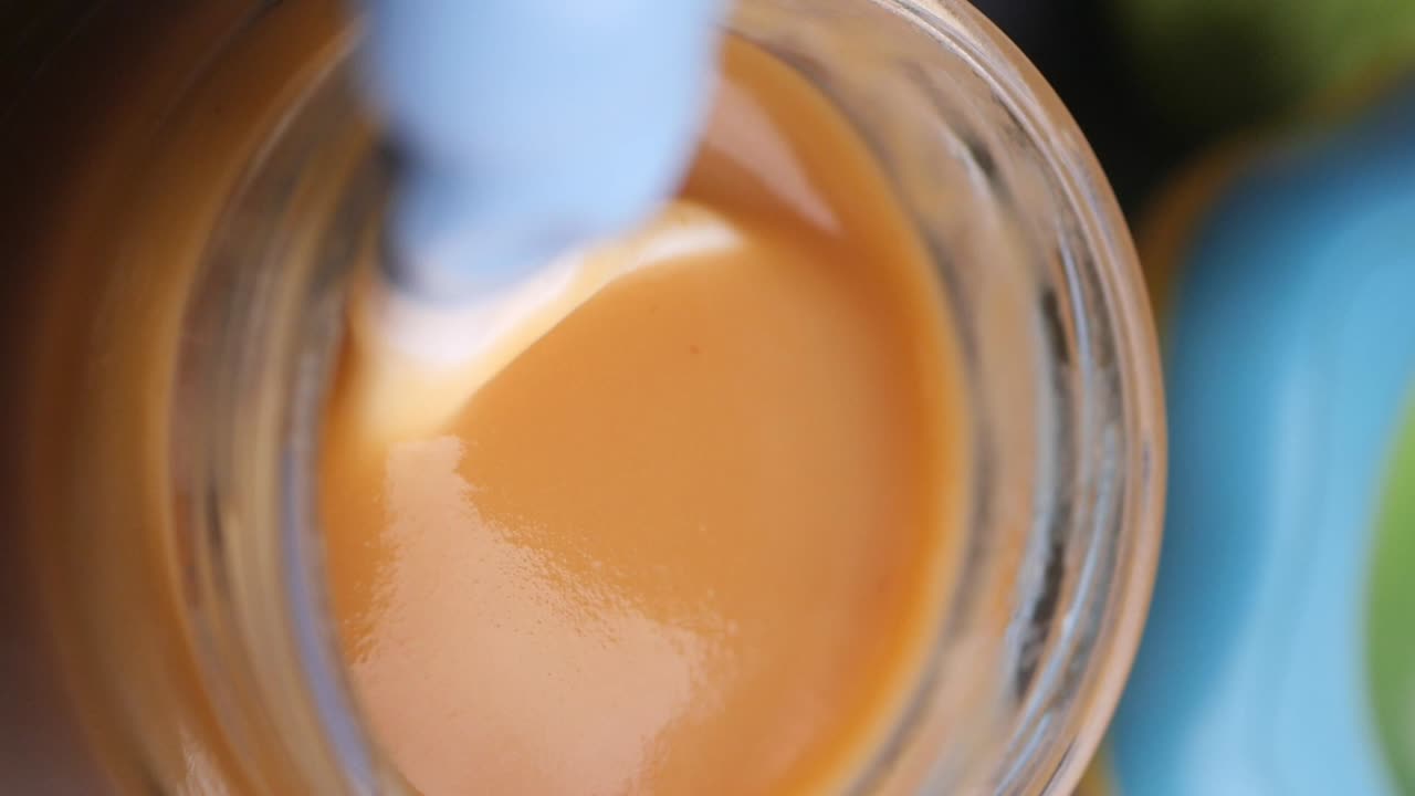 Baby food in a glass jar