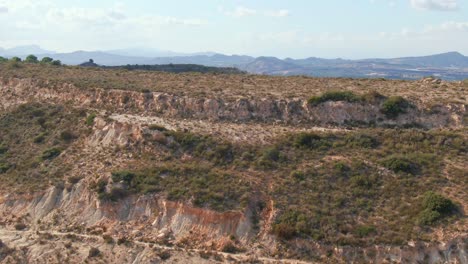 Mittelmeerlandschaft,-Wüstenhügel-In-Der-Nähe-Von-Algorfa,-Spanien