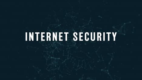 internet security with polygonal connecting dots and lines