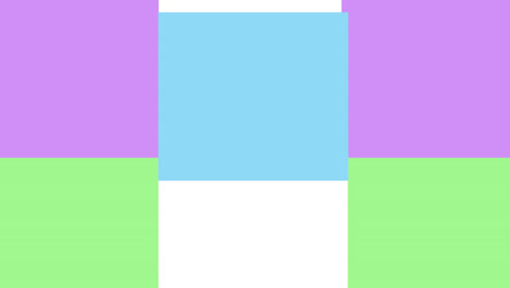 animation of multi coloured squares jumping over white background