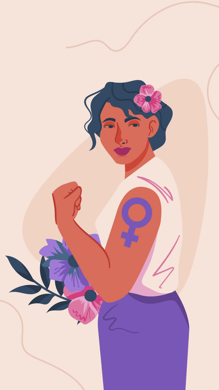 ilustración de una mujer empoderada