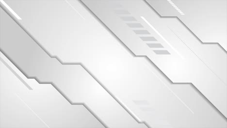 diseño de movimiento geométrico de tecnología abstracta gris