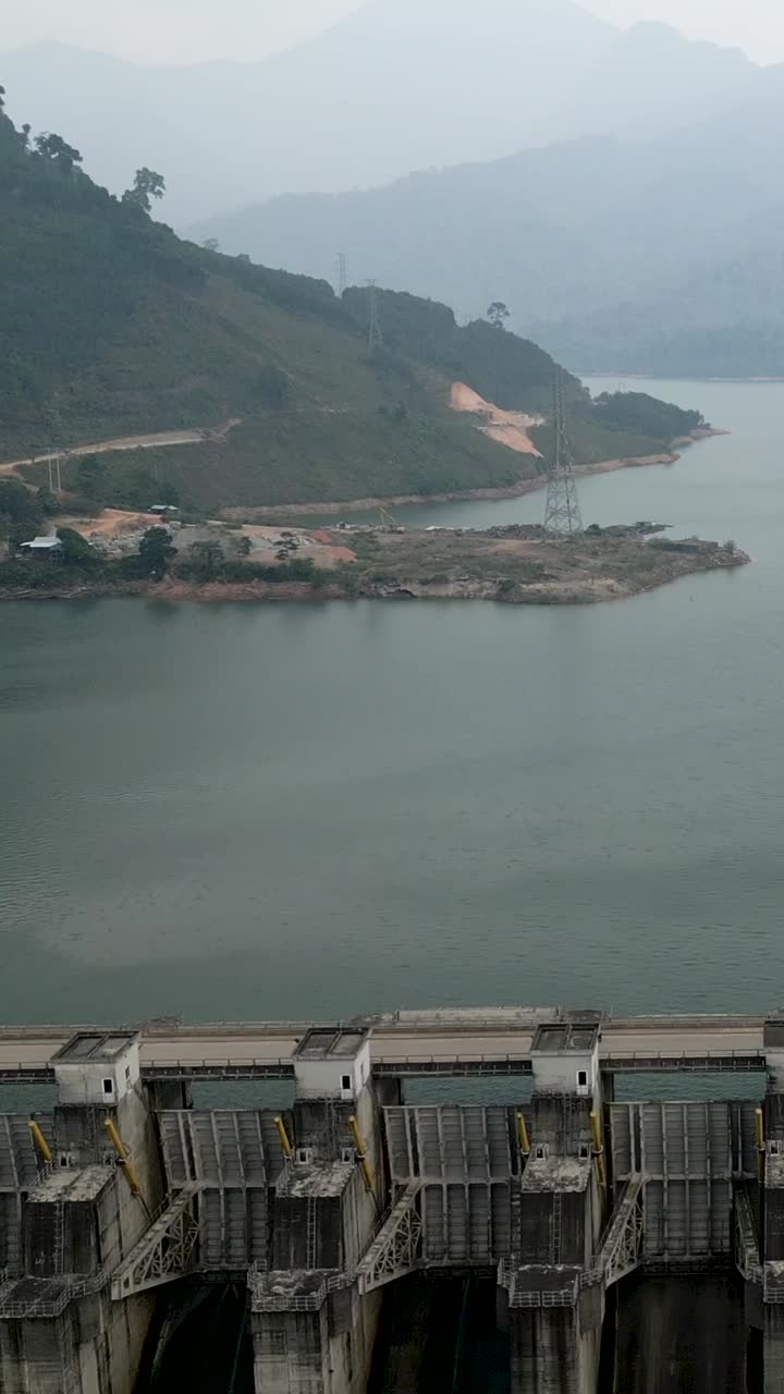 Dam and reservoir landscape