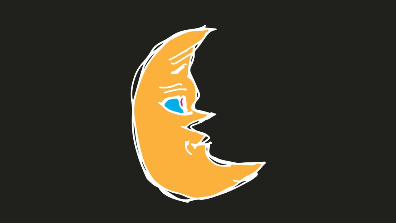 달의 주제로 검은 바탕을 그리는 아이들