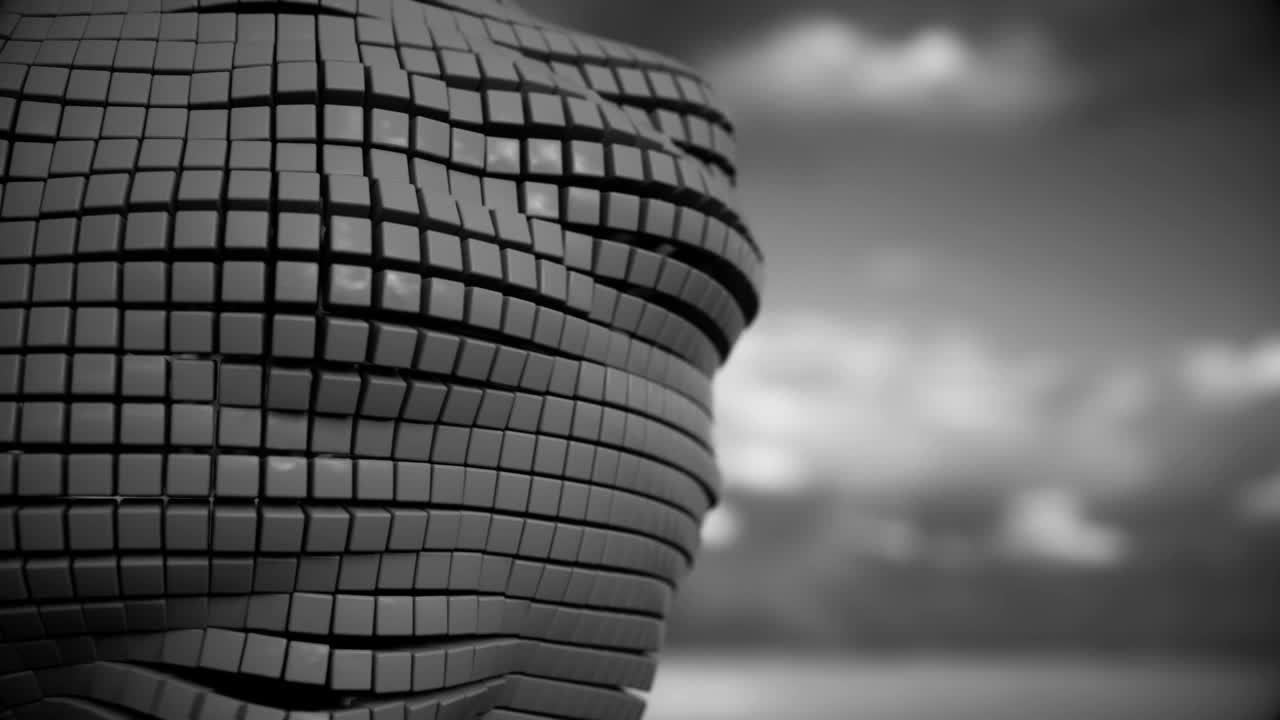 металлические абстрактные кубики.