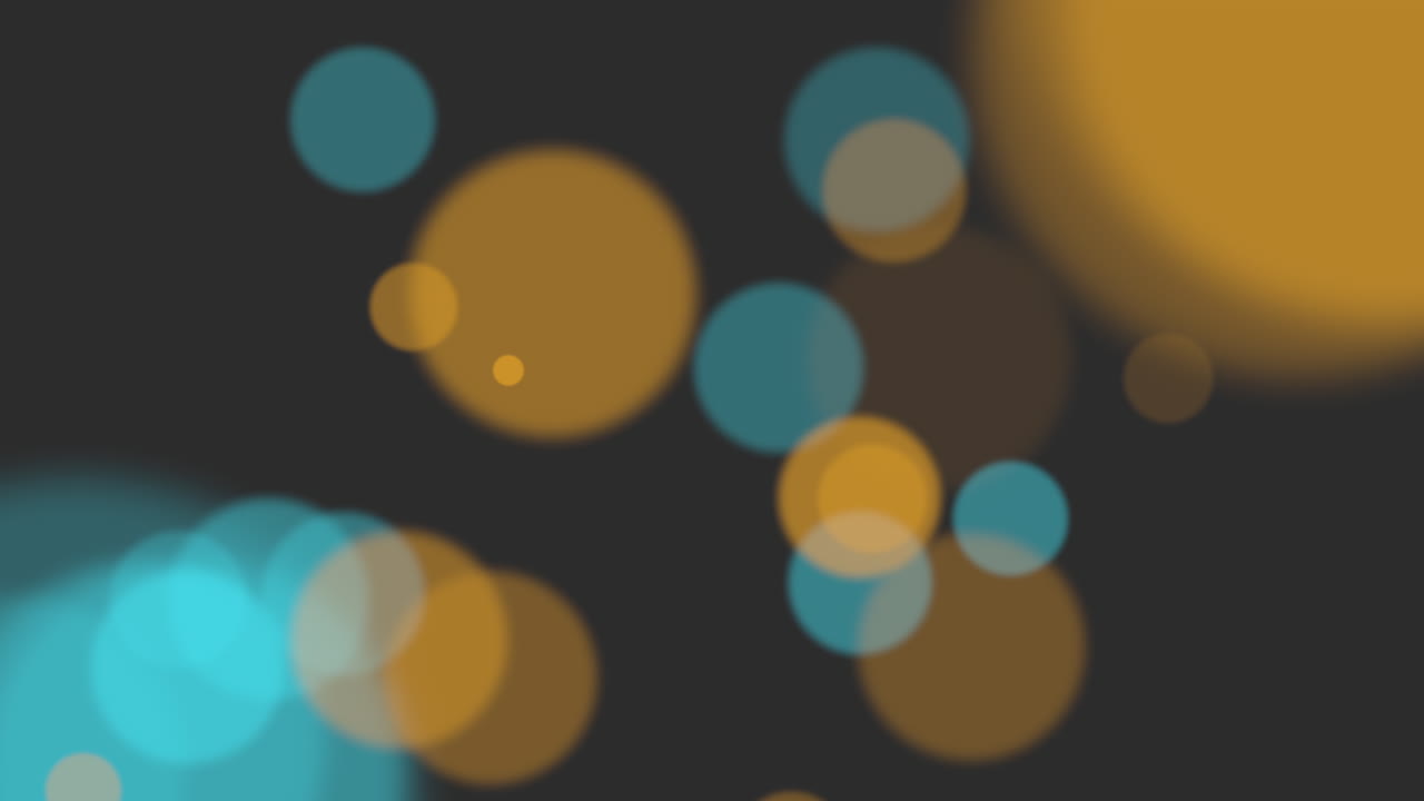 animación volar abstracto amarillo y azul bokeh y partículas