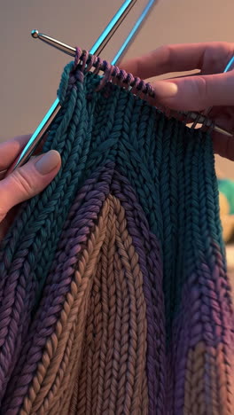 cozy knitting corner and hands-on crafting