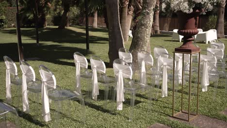 elegant outdoor wedding ceremony setup