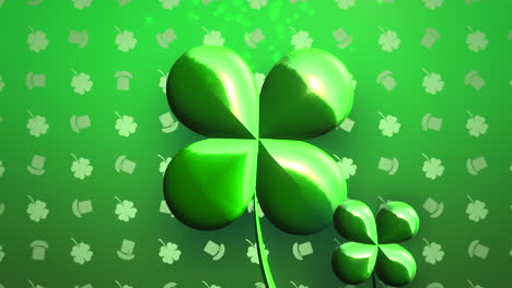 irish green shamrocks pattern