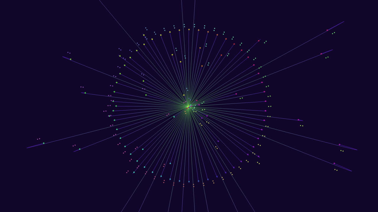 Abstract colorful circles and lines object
