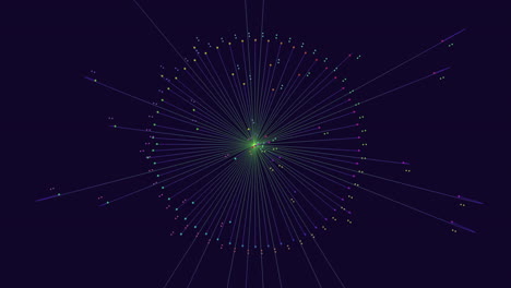 abstract colorful circles and lines object