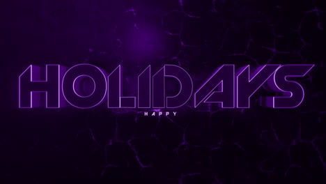 Glowing-purple-neon-Happy-Holidays-spell-excitement-on-black-background