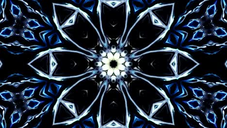 abstract kaleidoscope movement geometric circle and star shapes