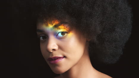 Luz-Del-Arco-Iris-Lgbt,-Belleza-De-Mujer-Negra