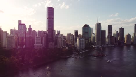 brisbane skytower by cllix, brisbane kangaroo point cliffs park and downtown skytower, australia