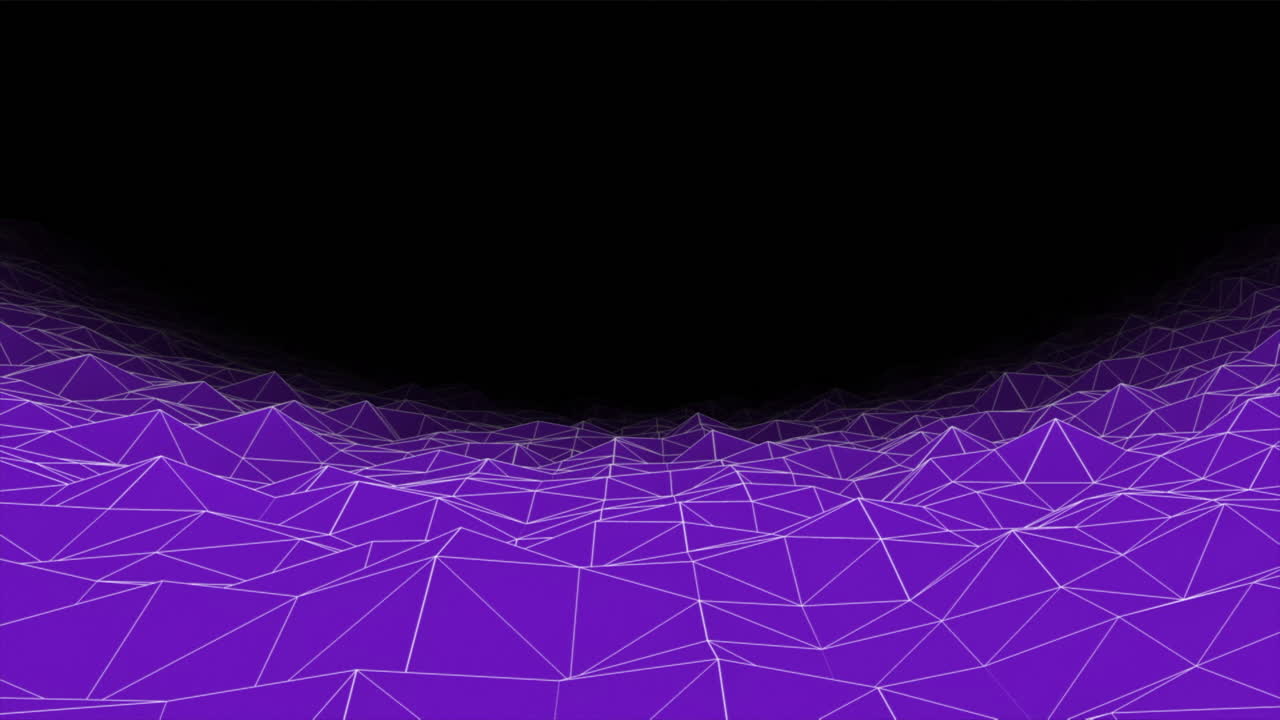 Abstract Purple Wireframe Landscape