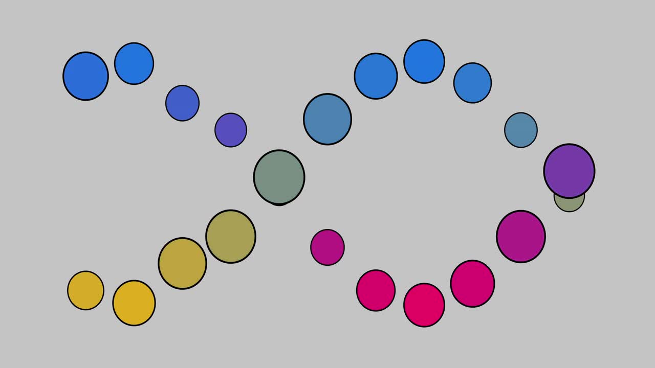 animación de la cadena de adn sobre un fondo gris