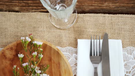 various cutlery on wooden table 4k