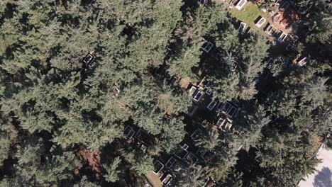 vista aérea del cementerio de tumbas islámicas