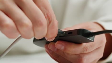 connecting a device via usb