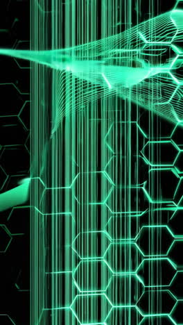 abstract glowing hexagonal pattern